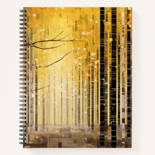 Forest Landscape Art Decor Paint Mosaic  Notebook (Front)