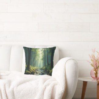 forest landscape cushion