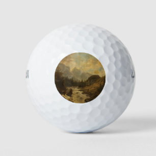 Forest Landscape Scene (by Josef Kriehuber) Golf Balls