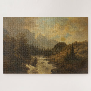Forest Landscape Scene (by Josef Kriehuber) Jigsaw Puzzle