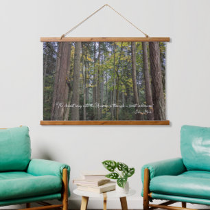 Forest Landscape w/John Muir Quote Hanging Tapestry