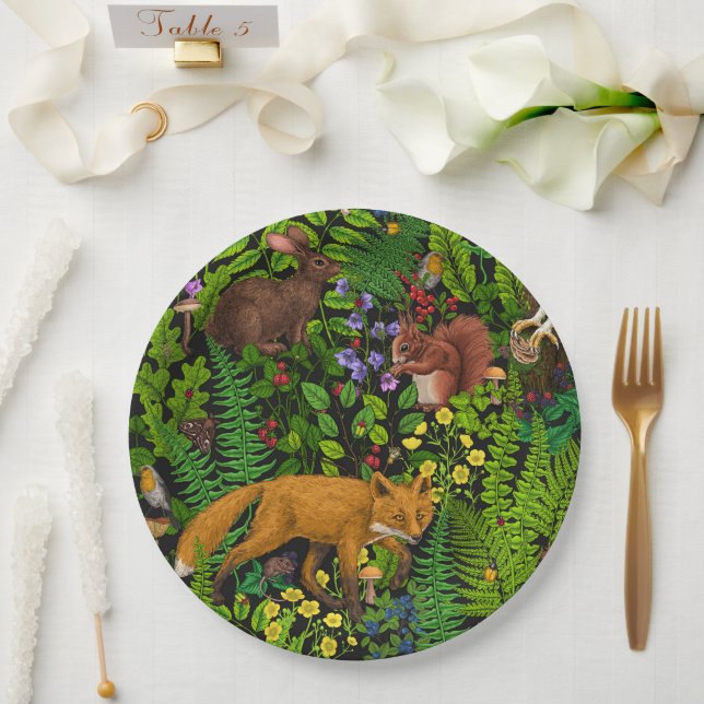 Forest life paper plate (Wedding)