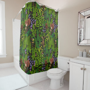 Forest life shower curtain