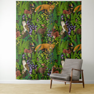 Forest life tapestry