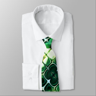 FOREST LIME GREEN KELLY Unique Abstract Art Tie