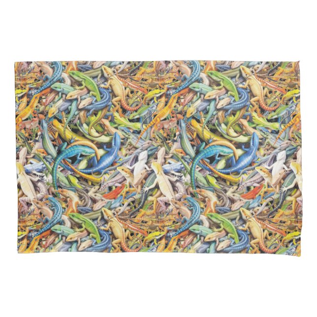 forest lizard clump pillowcase (Front)