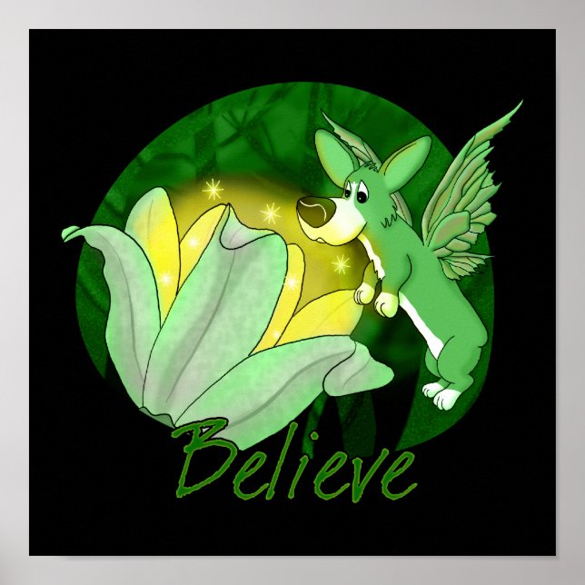 Forest Magic Corgi Poster (Front)