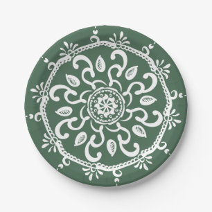 Forest Mandala Paper Plate