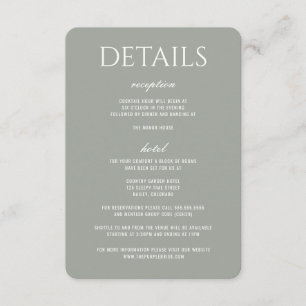 Forest Meadow Wedding Enclosure Card