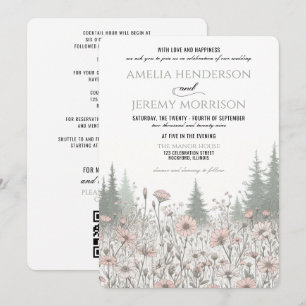 Forest Meadow Wedding Invitation