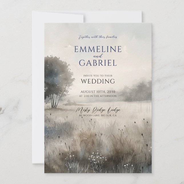 Forest Meadow Wedding Invitation (Front)