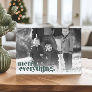 Forest Merry Everything Photo Holiday Card