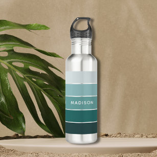 Forest Mist Colour Block Personalised Name 710 Ml Water Bottle