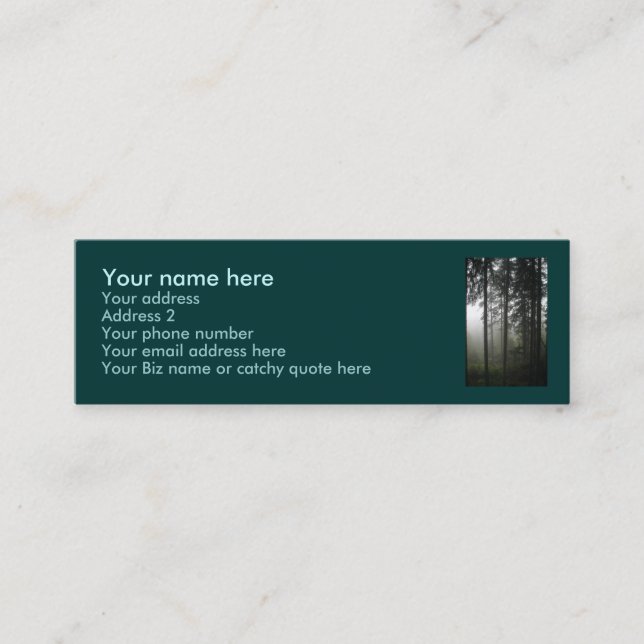 "FOREST MIST" Nature Profile cards (Front)