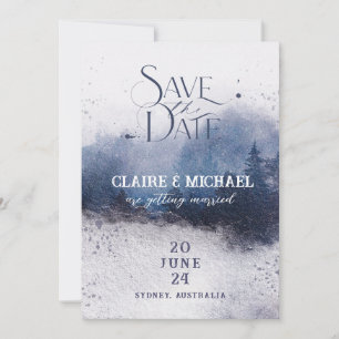 Forest Mist Save the Date, Fantasy Wedding Invitat Invitation