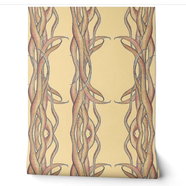 *'Forest Moon'  (Beige) Wallpaper (Unrolling)