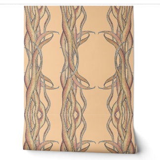 *'Forest Moon' design, (Peach) Wallpaper