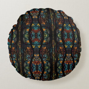 Forest Mosaic Round Cushion
