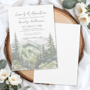 Forest Mountain Adventure Bridal Shower Invitation