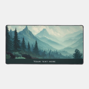 Forest Mountain Aesthetic Kawaii Nature Style Desk Mat