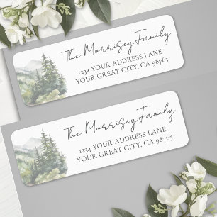 Forest Mountain Return Address Label