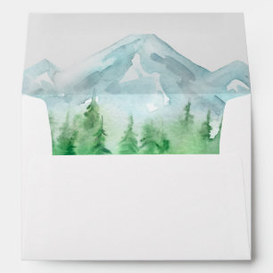 Forest Mountain Scene Envelope
