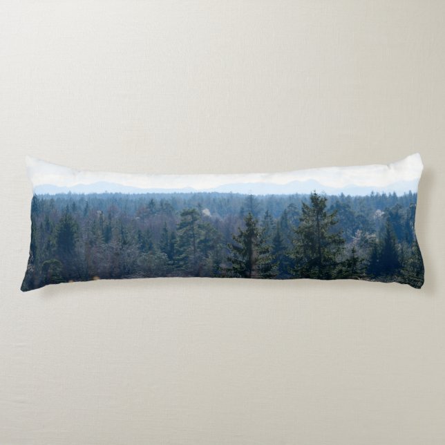 Forest Mountain View #1 #cabin #decor #wall #art  Body Cushion (Front)