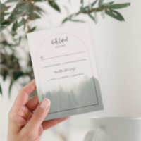 Forest Mountain Wedding RSVP Card
