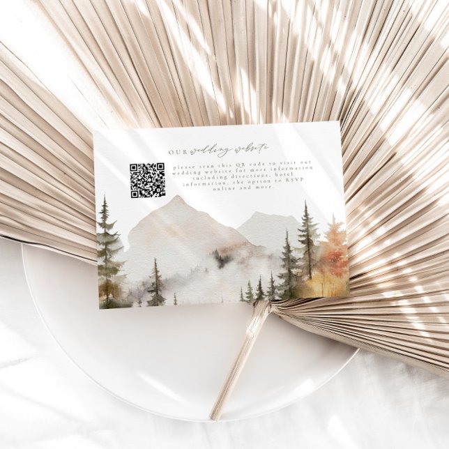 Forest Mountain Wedding RSVP Enclosure Card (Creator Uploaded)