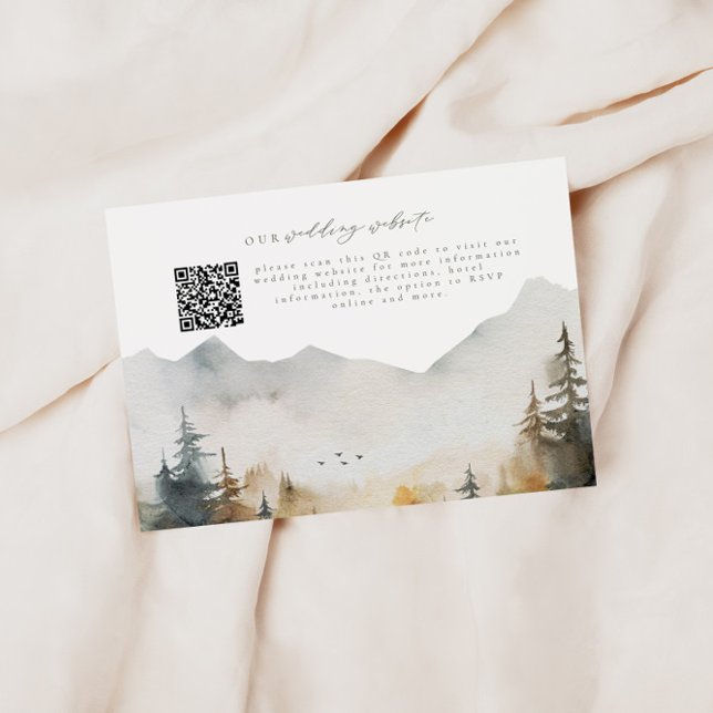 Forest Mountain Wedding RSVP Enclosure Card (Creator Uploaded)