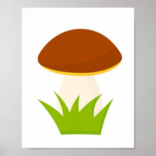 Forest mushroom poster
