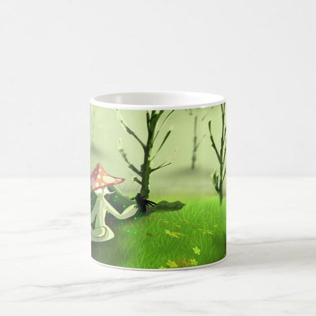 Forest Mushroom Spirit – Peaceful Fantasy Creature Coffee Mug (Center)