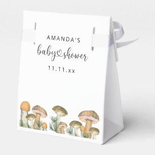 Forest mushrooms baby shower favour box