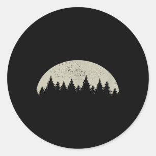 Forest Nature Outdoor Retro Environmental Protecti Classic Round Sticker