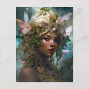 Forest Nymph Fairy Girl Fantasy Art Postcard