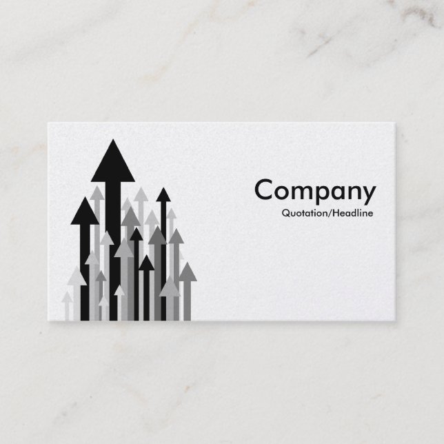 Forest of Arrows - Black and White (Platinum) Business Card (Front)