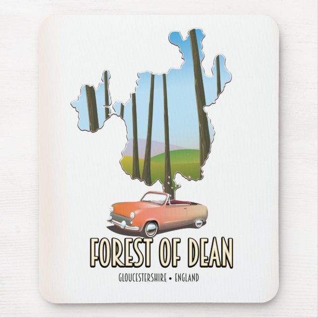 Forest Of Dean Gloucestershire England map Mouse Pad (Front)