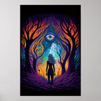 Forest of Eyes Surreal Poster | Trippy 1