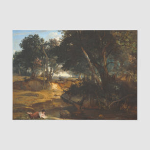 Forest of Fontainebleau, 1834 by Corot Tissue Paper