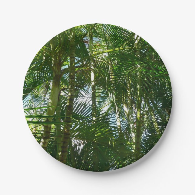 Forest of Palm Trees Tropical Nature Paper Plate (Front)
