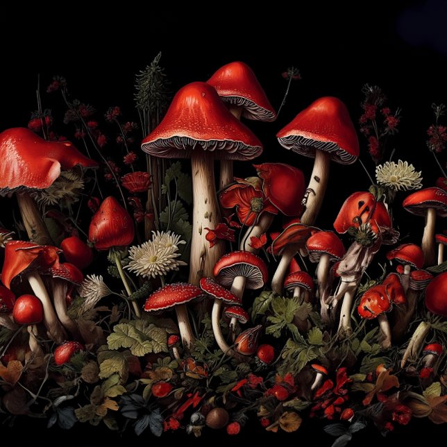 Forest of Red Mushroom Decoupage Paper (Creator Uploaded)