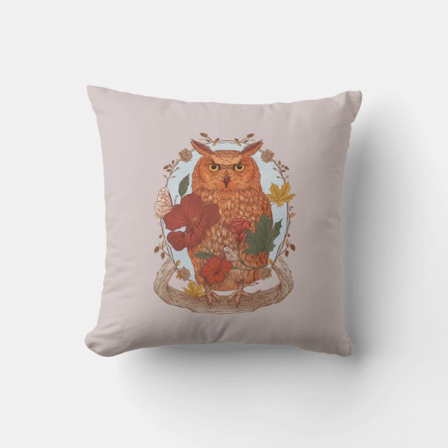Forest Owl Cushion (Front)