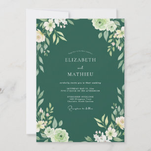 Forest Painted Wildflower Wedding Invitation