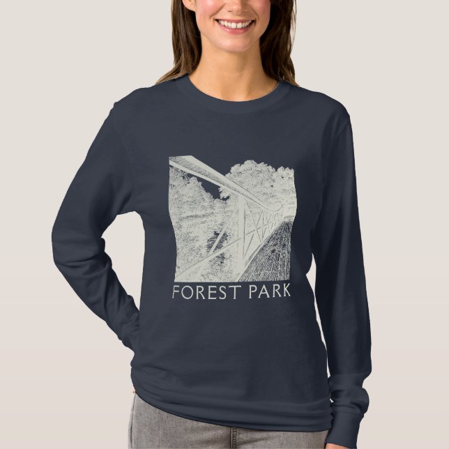 Forest Park Bridge, long sleeve T-Shirt (Front)