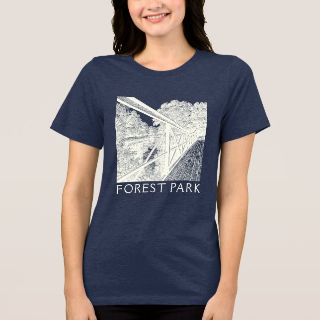 Forest Park St. Louis MO T-Shirt Tri-Blend Shirt (Front)