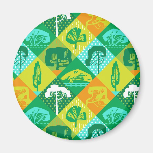 Forest patchwork magnet (Front)