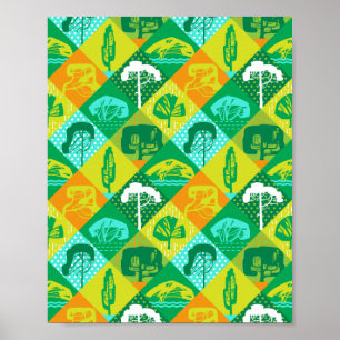 Forest patchwork poster
