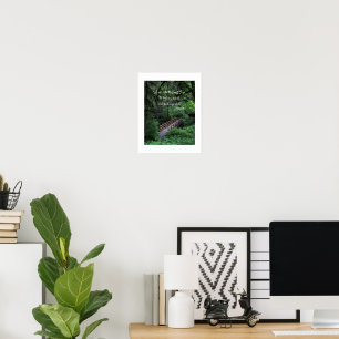 Forest Path Photo with John Muir Quote Poster