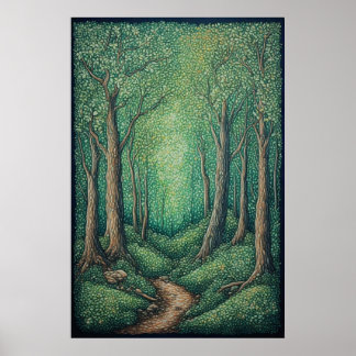 Forest Path Poster