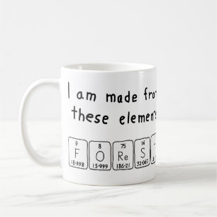 Forest periodic table name mug